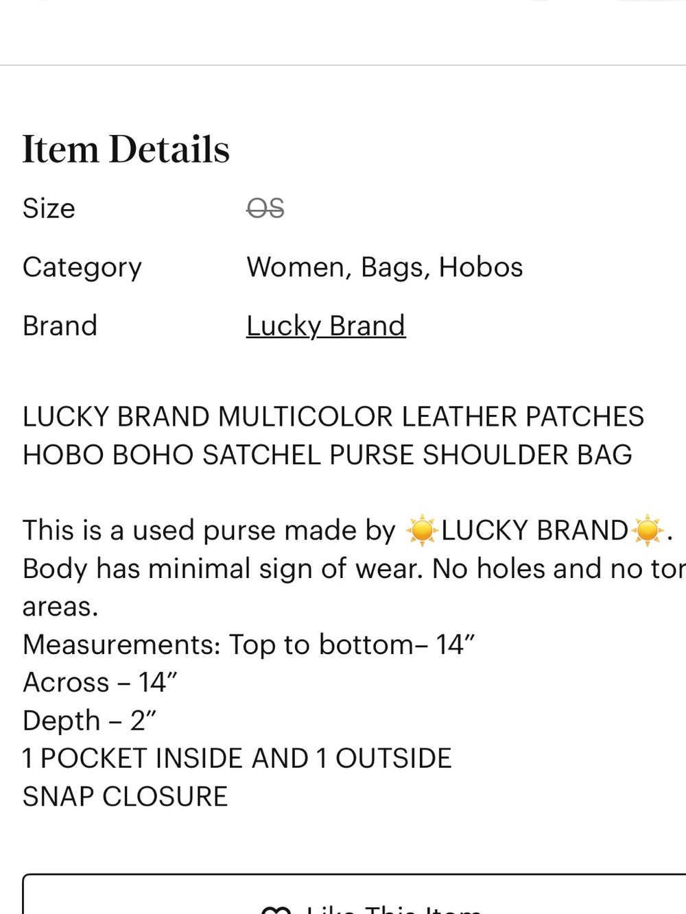 Lucky Brand vintage inspired Boho Patchwork Velvet Multi-Color Shoulder Bag - Picture 7 of 7